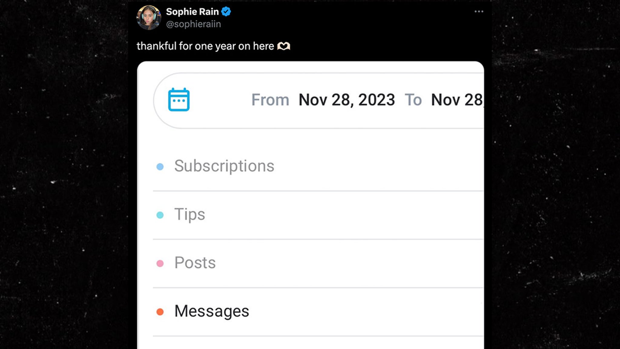 Sophie Rain's glowing self-assurance