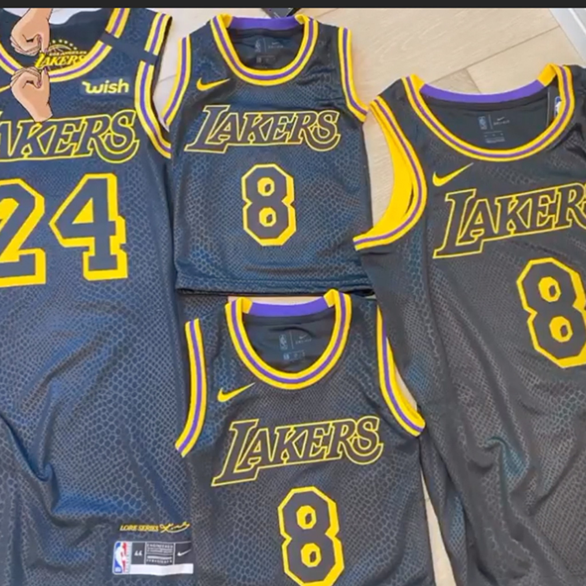 L.A. Lakers to Wear Kobe Bryant Tribute Jerseys In NBA Playoffs, Gigi Patch