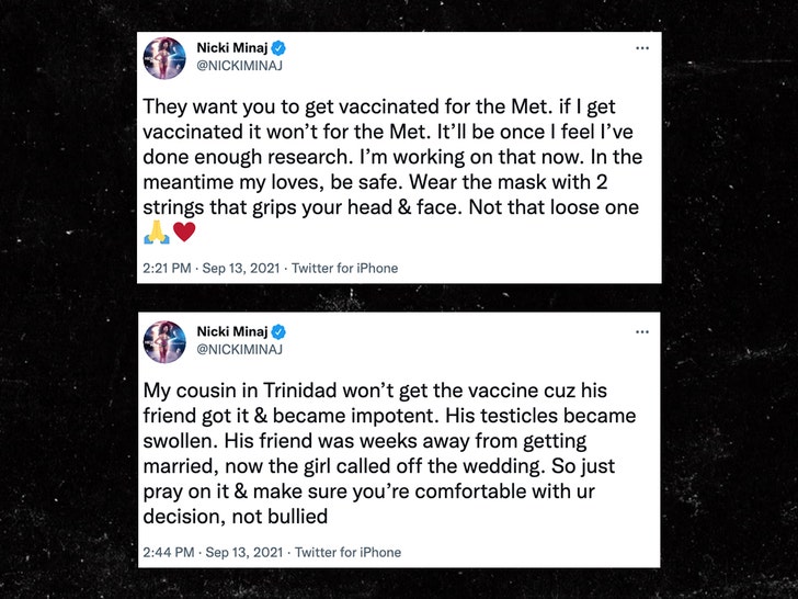 nicki minaj twitter about vaccine