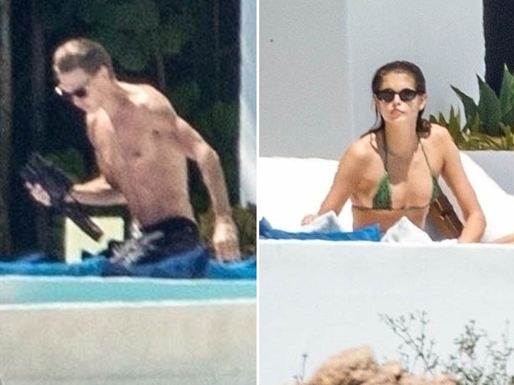 Austin Butler and Kaia Gerber Lounge Poolside in Mexico