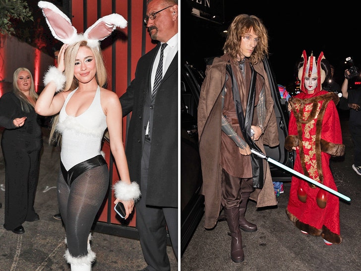 Celebs Celebrate Halloween at Chateau Marmont