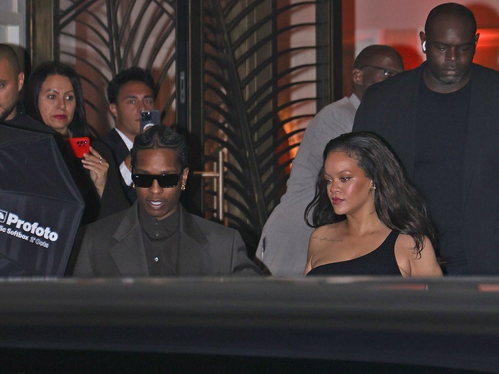 rihanna and asap at dinner splash 2