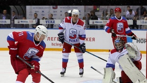 Vladimir Putin Falls On His Face During Ice Hockey Game