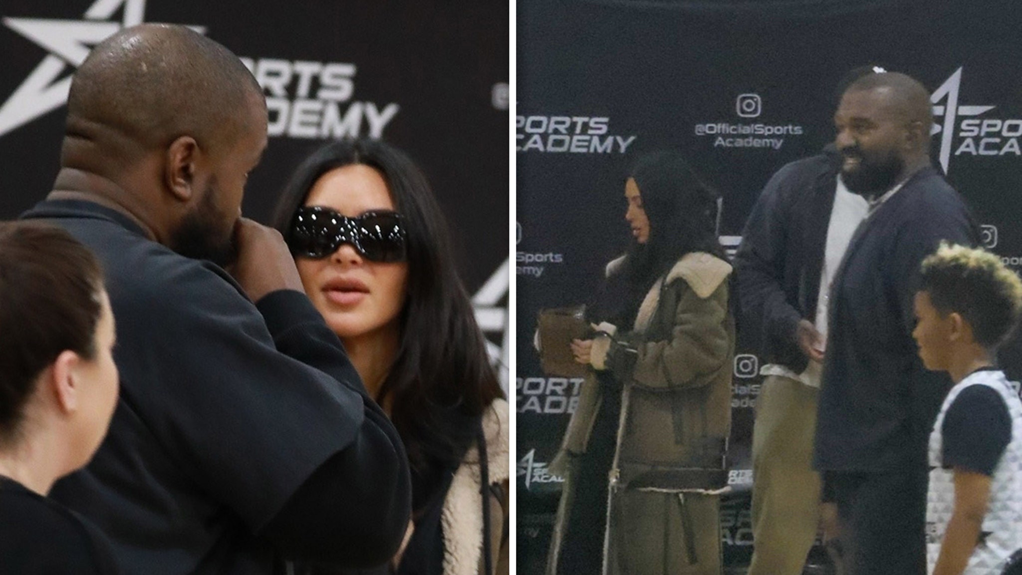 Kim Kardashian and Kanye West Have Another Frosty Encounter at Saint's Basketball Game