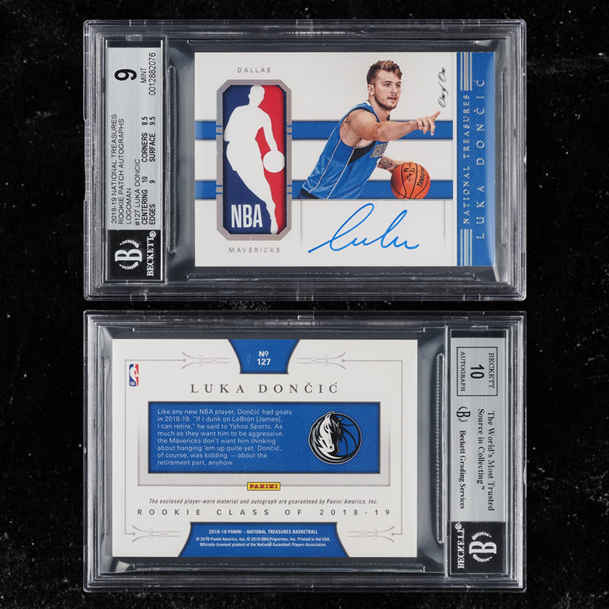 2018 Panini Noir Rookie Jersey Patch Autograph - LUKA DONCIC RC RPA Digital  Card,  in 2023