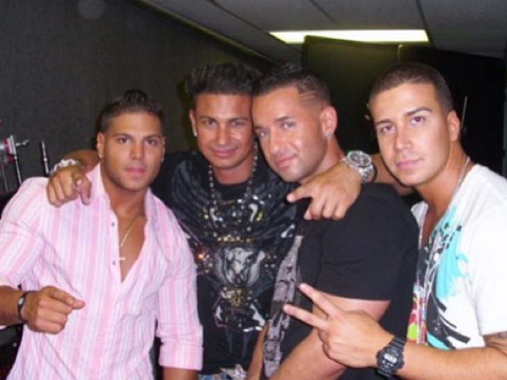Ronnie With His 'Jersey Shore' Family
