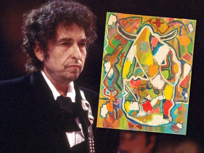 Bob Dylan With His Painting