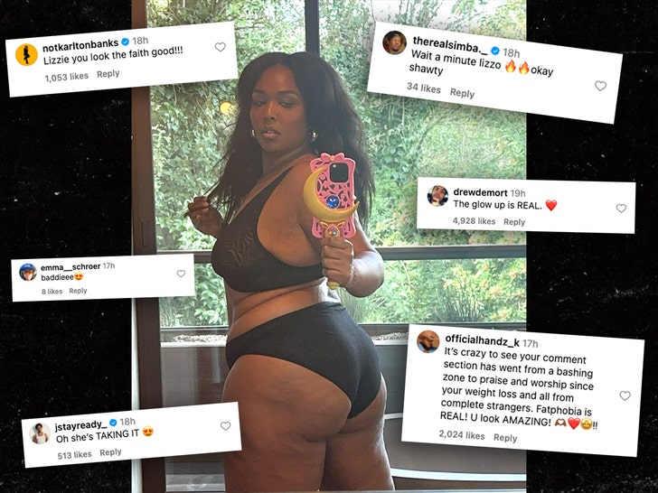 Lizzo ostenta bumbum em selfie de cueca após enorme castelo de peso