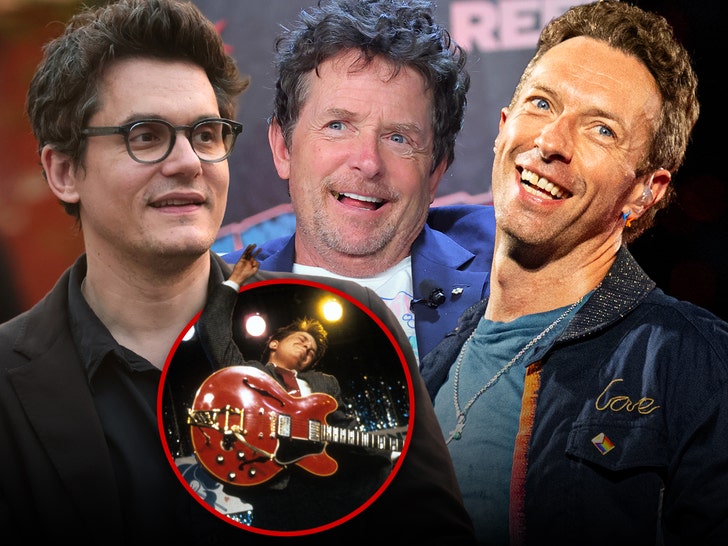 Michael J Fox Chris Martin e John Mayer Getty 1