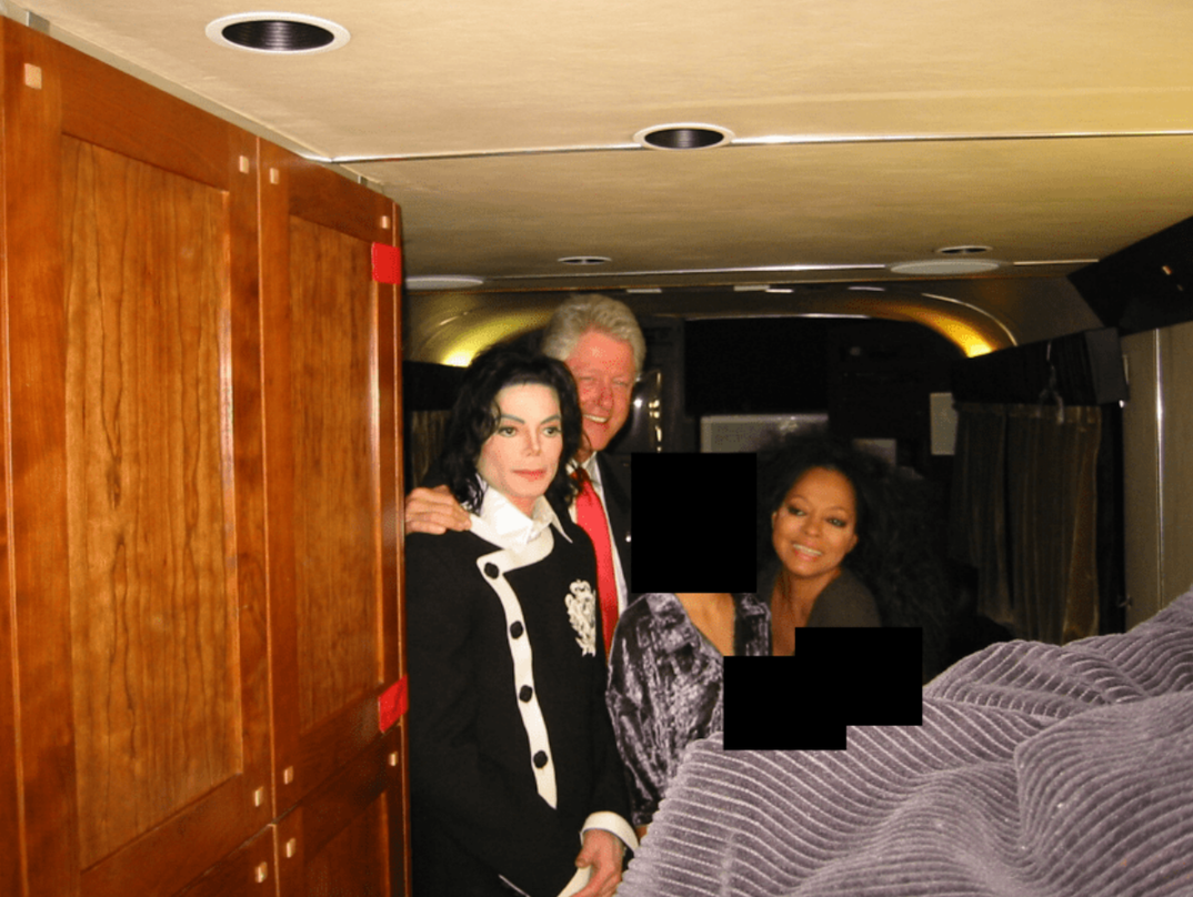 Michael Jackson, Diana Ross and Bill Clinton