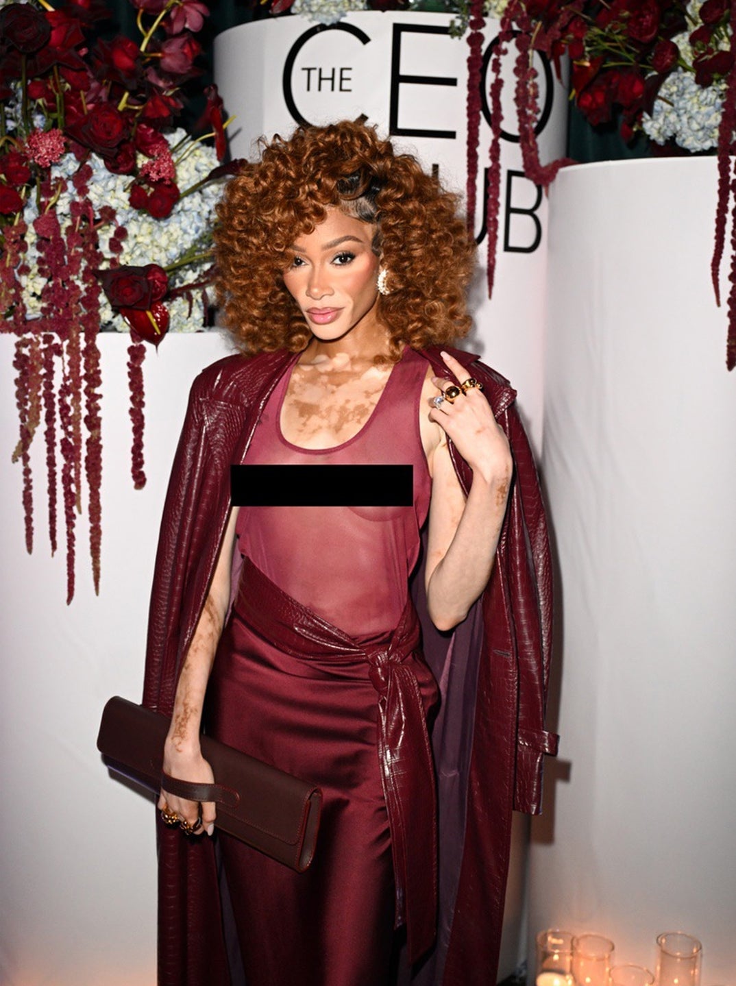 Winnie Harlow Sheer No Bra Outfit 3