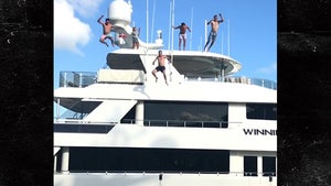 Rickie Fowler & Jordan Spieth Go Yacht Jumping in Bahamas