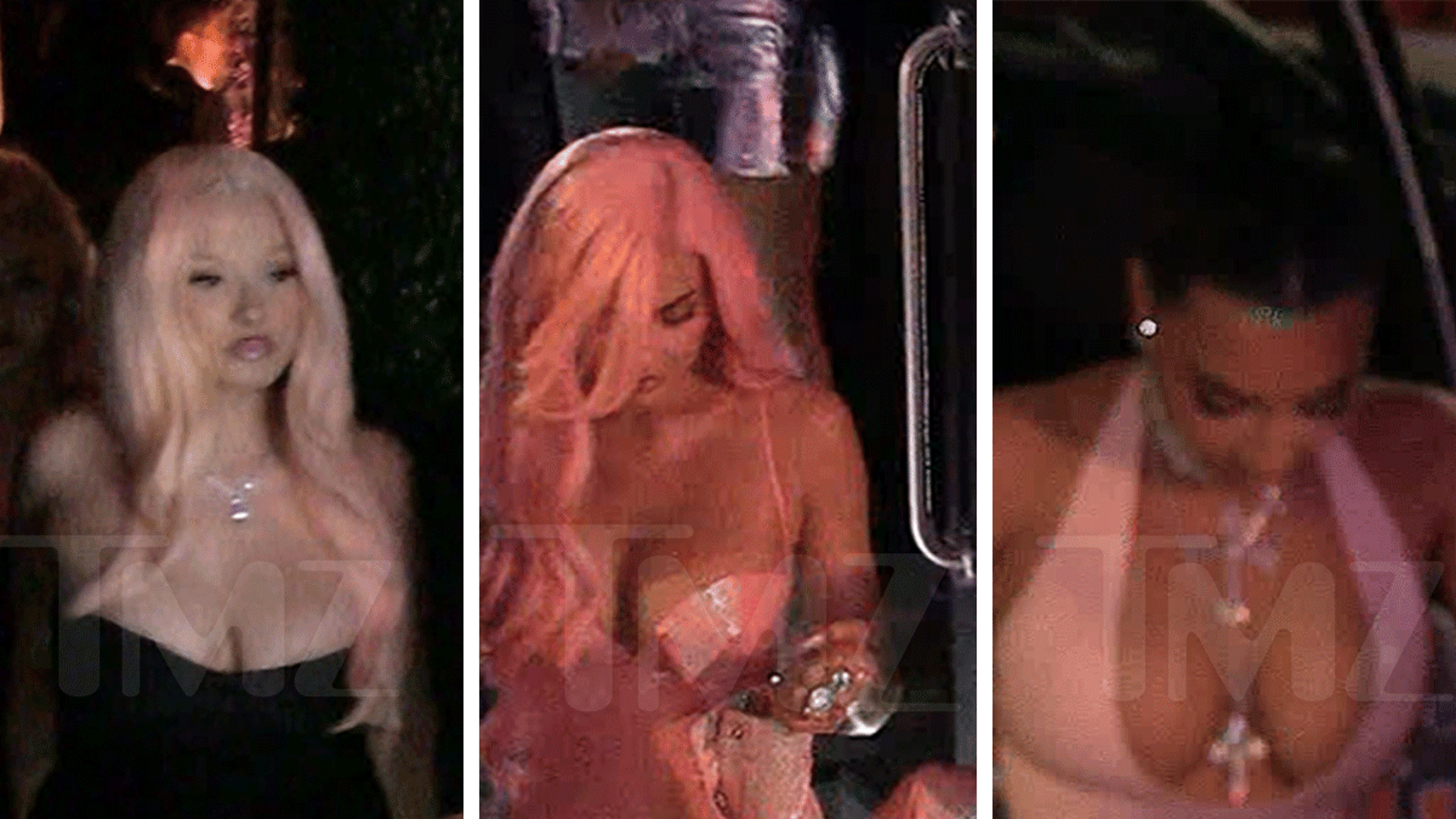 Kylie Jenner Stuns in Tight Body Suit, Pink Wig at Cosmetics Pop-Up