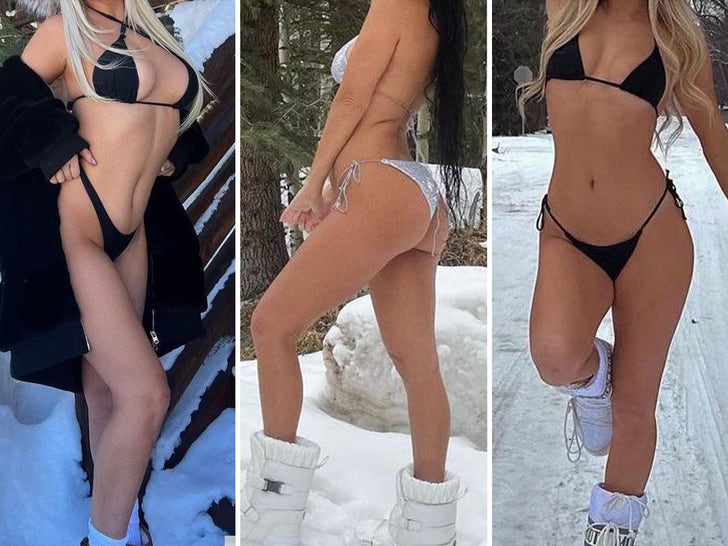 Hot Babes In Cold Snow -- Guess Who!