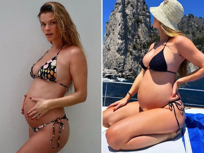Nina Agdal Pregnant Belly Photos
