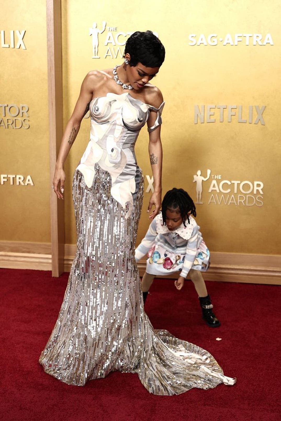 Teyana Taylor Rue Rose Shumpert 32nd Annual Actor Awards 4