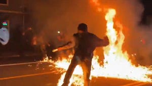 Man Catches on Fire At Portland Protest after Molotov Cocktail Explodes