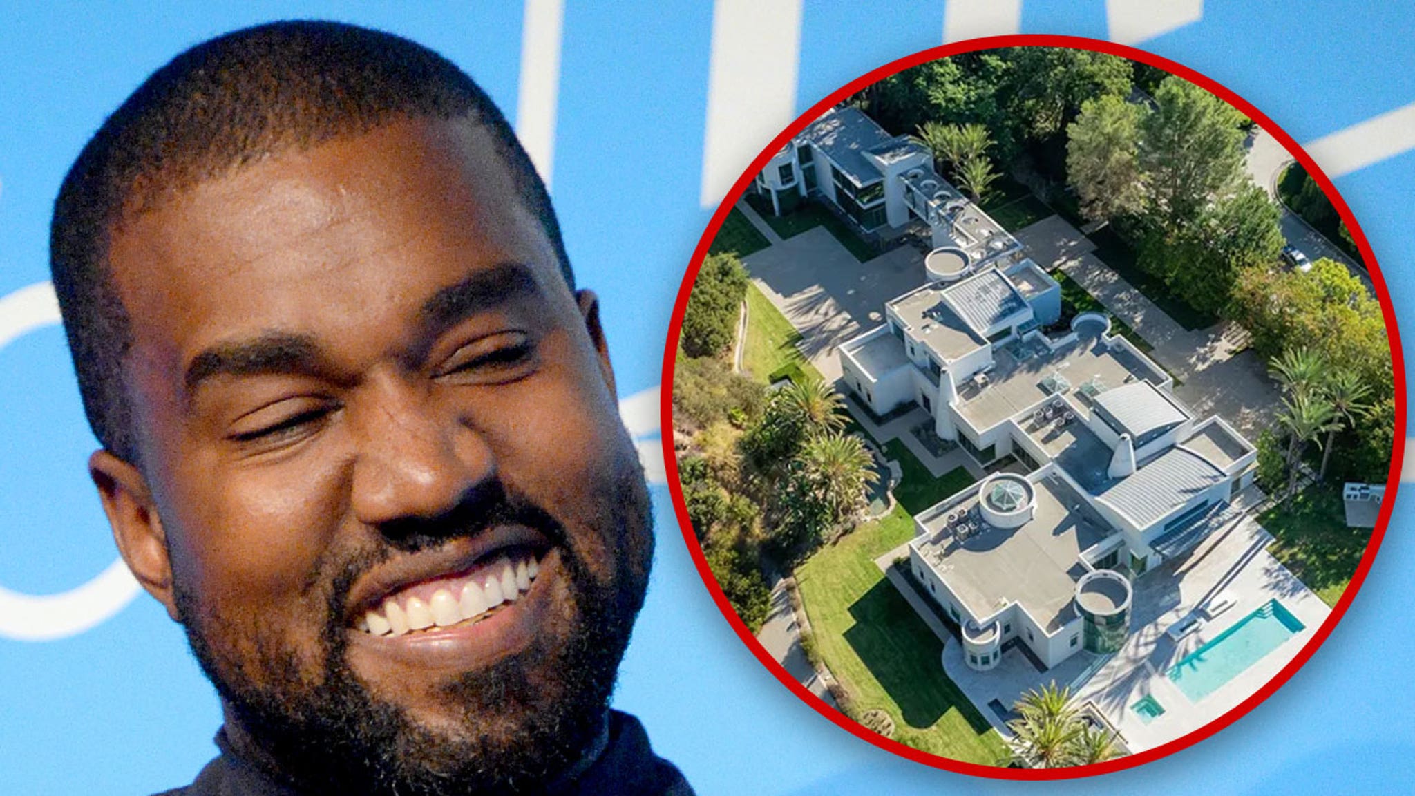 Kanye West’s  Million Beverly Hills Mansion Looks Lavish From Above