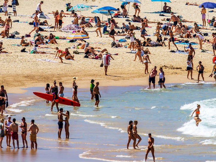 Crowded Bondi Beach