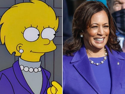 kamala harris simpons side by side