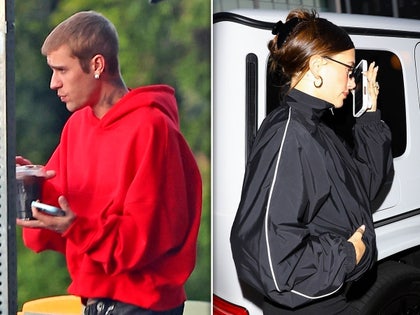 justin bieber hailey bieber LA launch backgrid