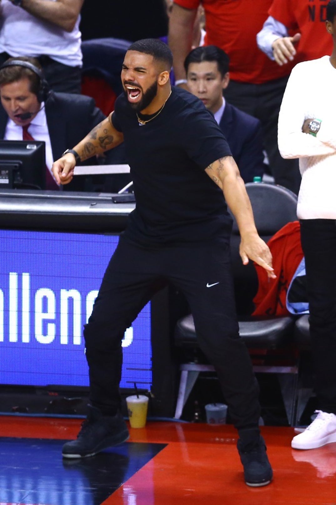 Drake busts out more courtside antics in NBA Finals 