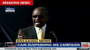 Herman Cain: 'I Am Suspending My Presidential Campaign'