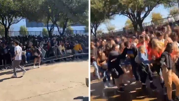 Travis Scott's Astroworld Festival just opened its gates, and fans literally could not wait to get inside -- stampeding past each other ... which Trav seemed to appreciate.