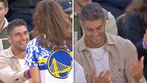 Jimmy Garoppolo Gets Love From Warriors Dancers During Game