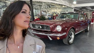 Julia Lemigova With Her Mustang