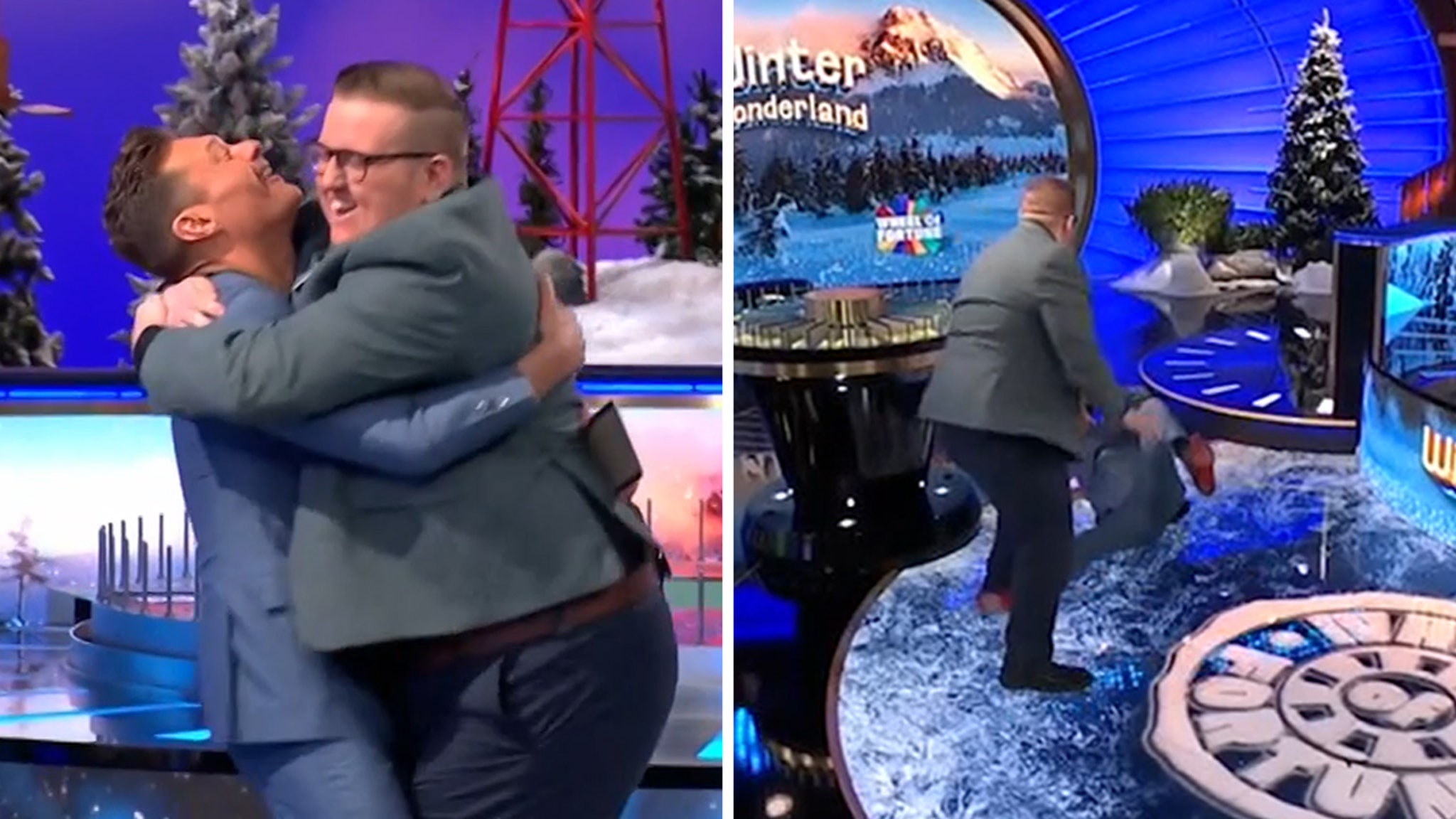 Ryan Seacrest Falls On Butt During 'Wheel Of Fortune' Celebration, Video