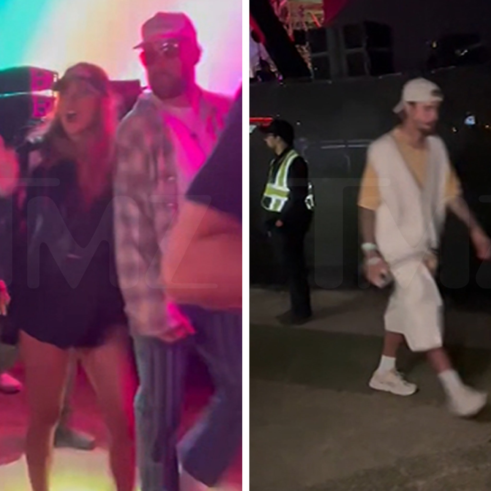 Taylor Swift & Travis Kelce Leave Coachella Set Trailing Behind Biebers