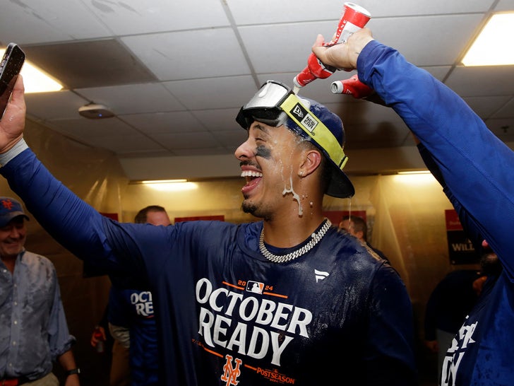 New York Mets Celebrating Game Three Against the Milwaukee Brewers