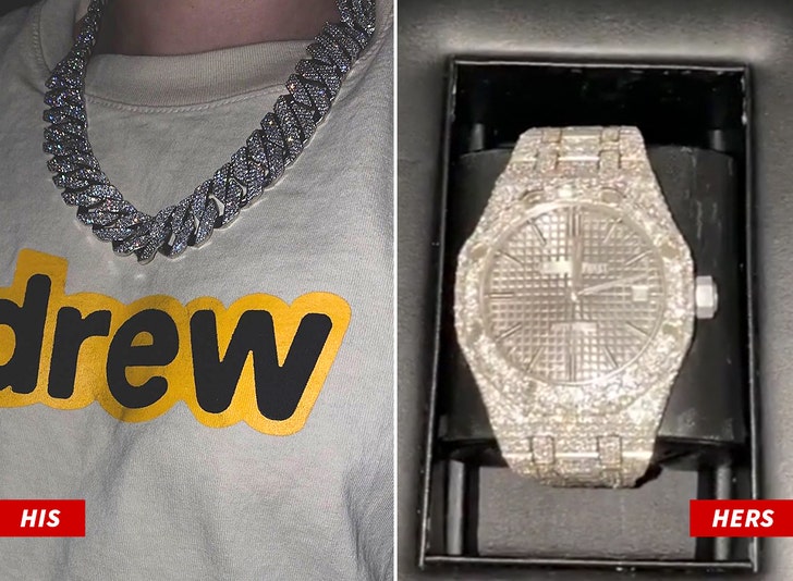 Hailey Bieber Gifts Justin Diamond-Studded Necklace Days After Her 