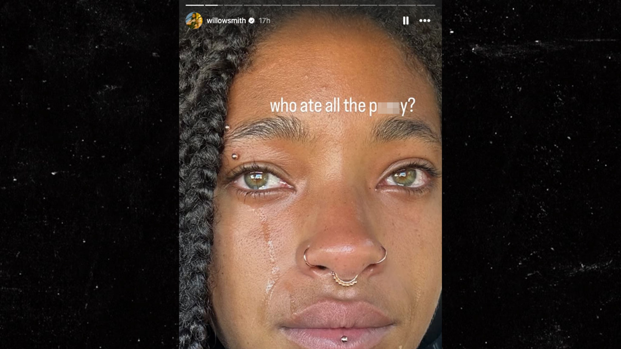 Willow Smith Posts Crying Photo of Herself With 'P***y' Talk