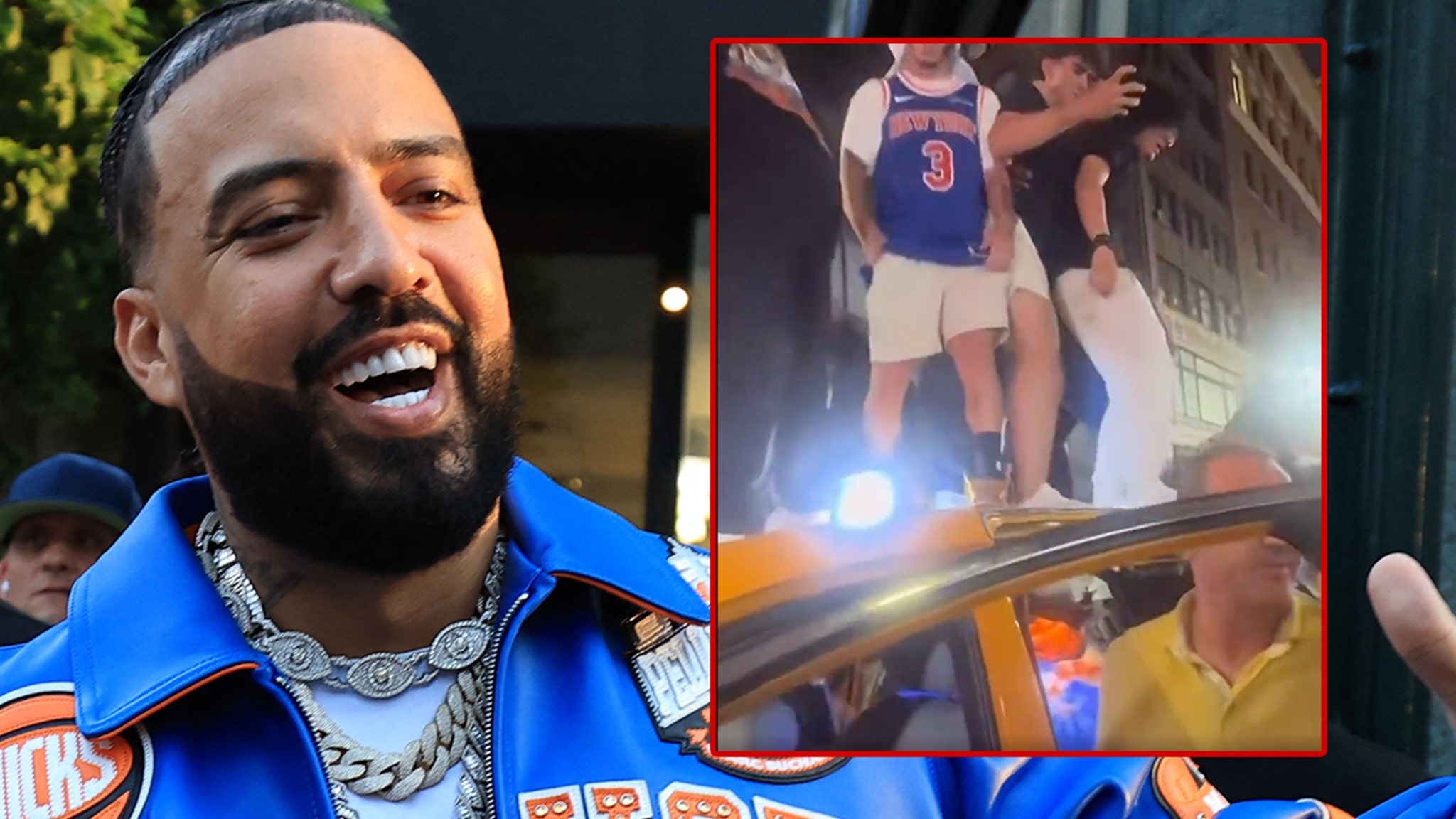 French Montana Helping Cab Driver Whose Taxi Was Trashed in Knicks Celebration
