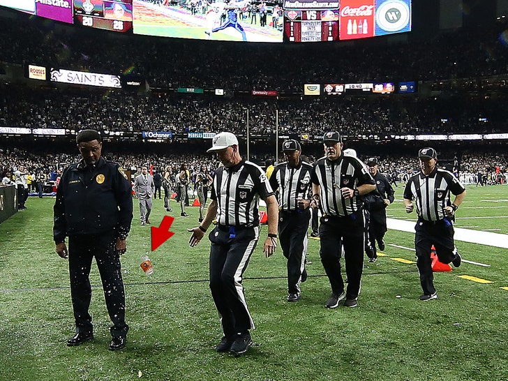 Saints Fans Pelted Refs With Trash After Non-PI Call In Vikings Playoff Game