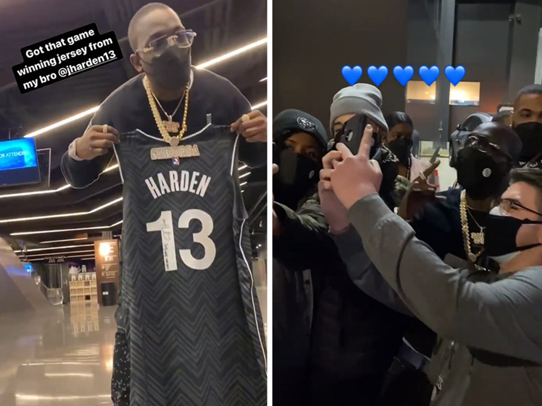 James Harden Gifts Bobby Shmurda Game-Worn Signed Jersey After Courtside  Viewing To Battle For New York