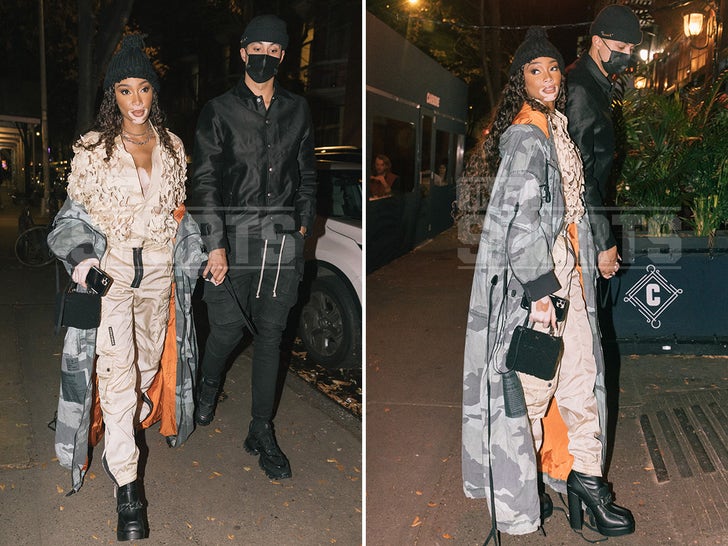 Kyle Kuzma and Winnie Harlow -- Holding Hands on Date Night In NYC