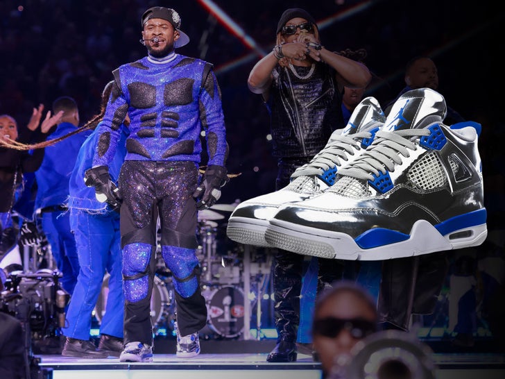 Usher's Custom Super Bowl Halftime Jordans