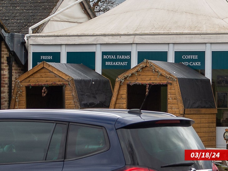 sheds outside Windsor Farm Shop where Kate was at this past weekend