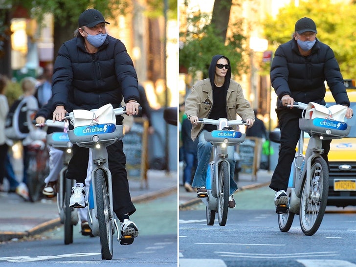 Leonardo DiCaprio and Vittoria Ceretti Enjoy a Bike Ride in NYC