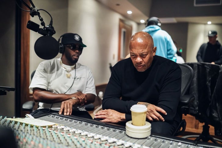 Diddy and Dr Dre Hit The Studio