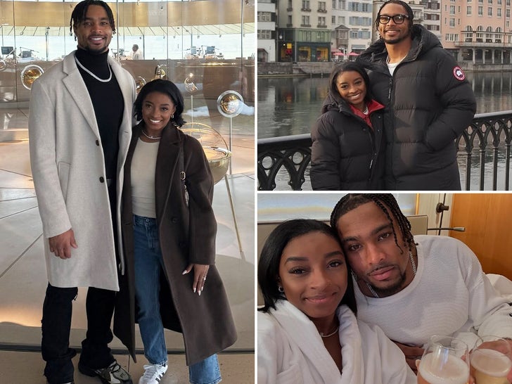 Simone Biles and Jonathan Owens Lovey-Dovey In Switzerland