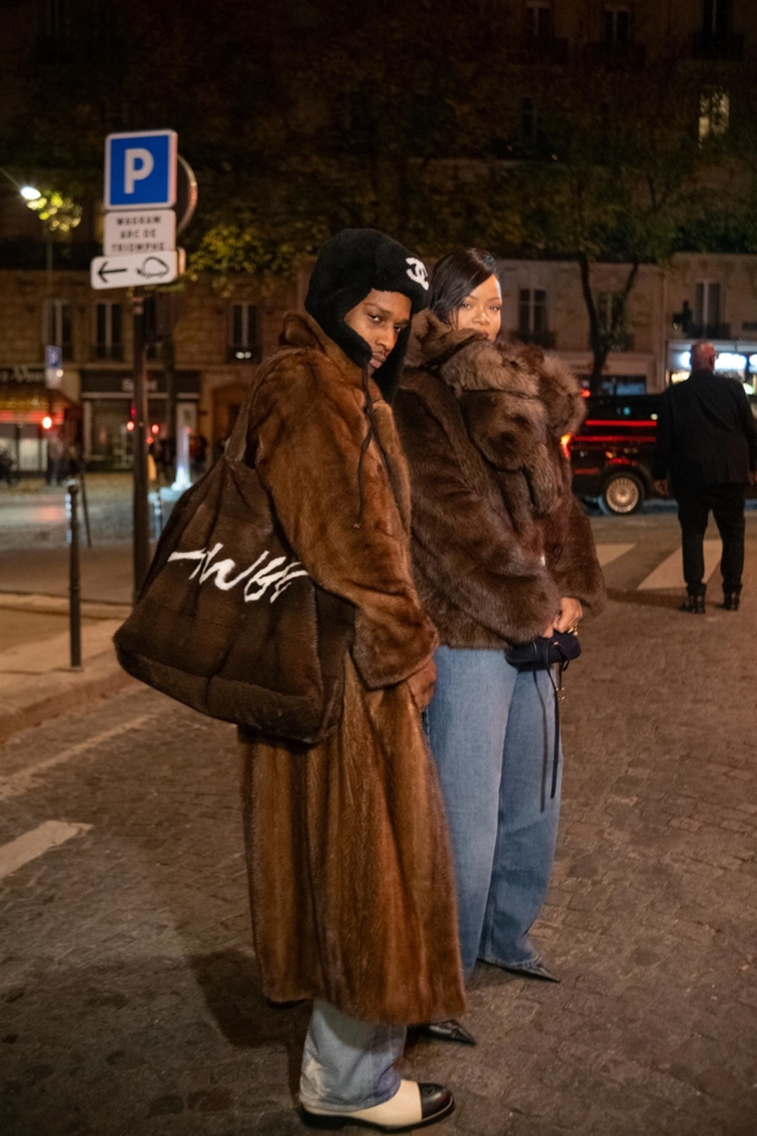 Rihanna and A$AP Rocky Kiss in Paris 8