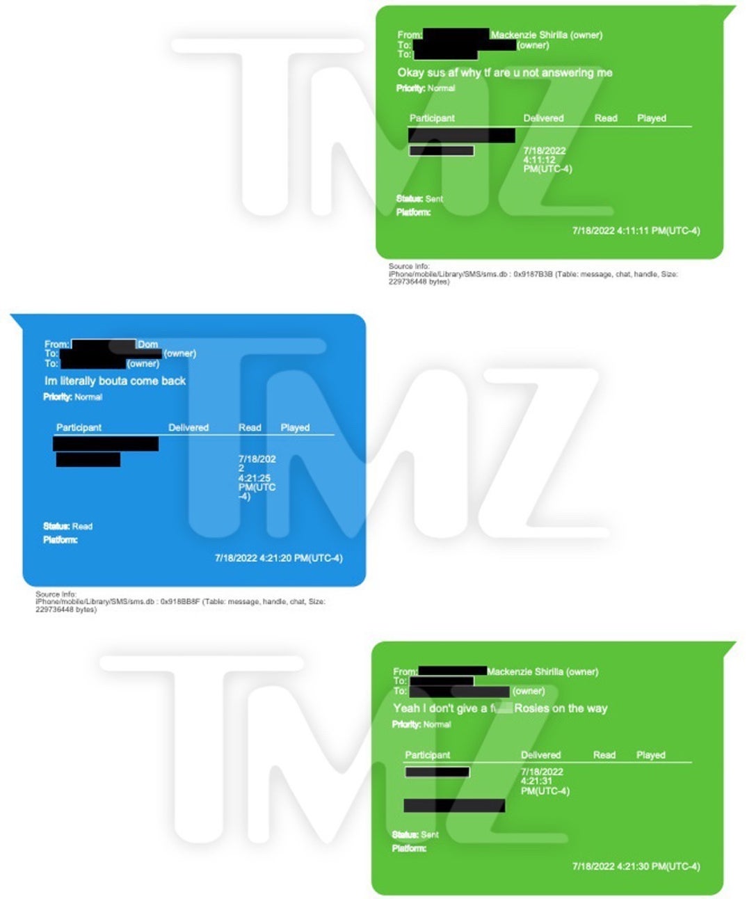 Mackenzie Shirilla Accusing Dominic Russo Texts 8