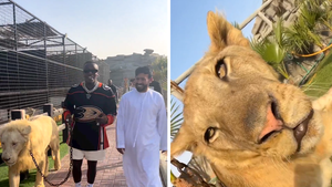 DaBaby Upsets Lion During Trip to Dubai Zoo