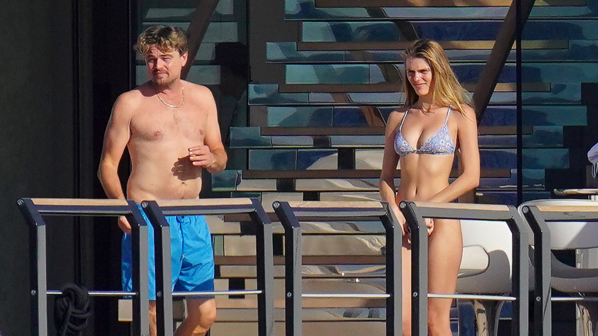 Leonardo DiCaprio entertains several women on a yacht while on vacation in St. Barths