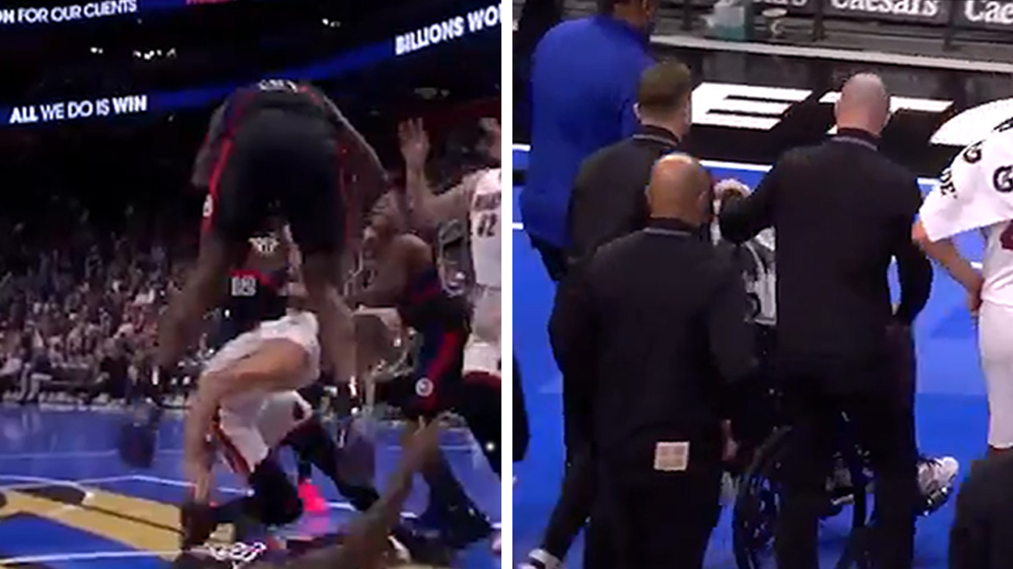 NBA’s Tim Hardaway Jr. Leaves Game In Wheelchair After Slamming Head On Ground