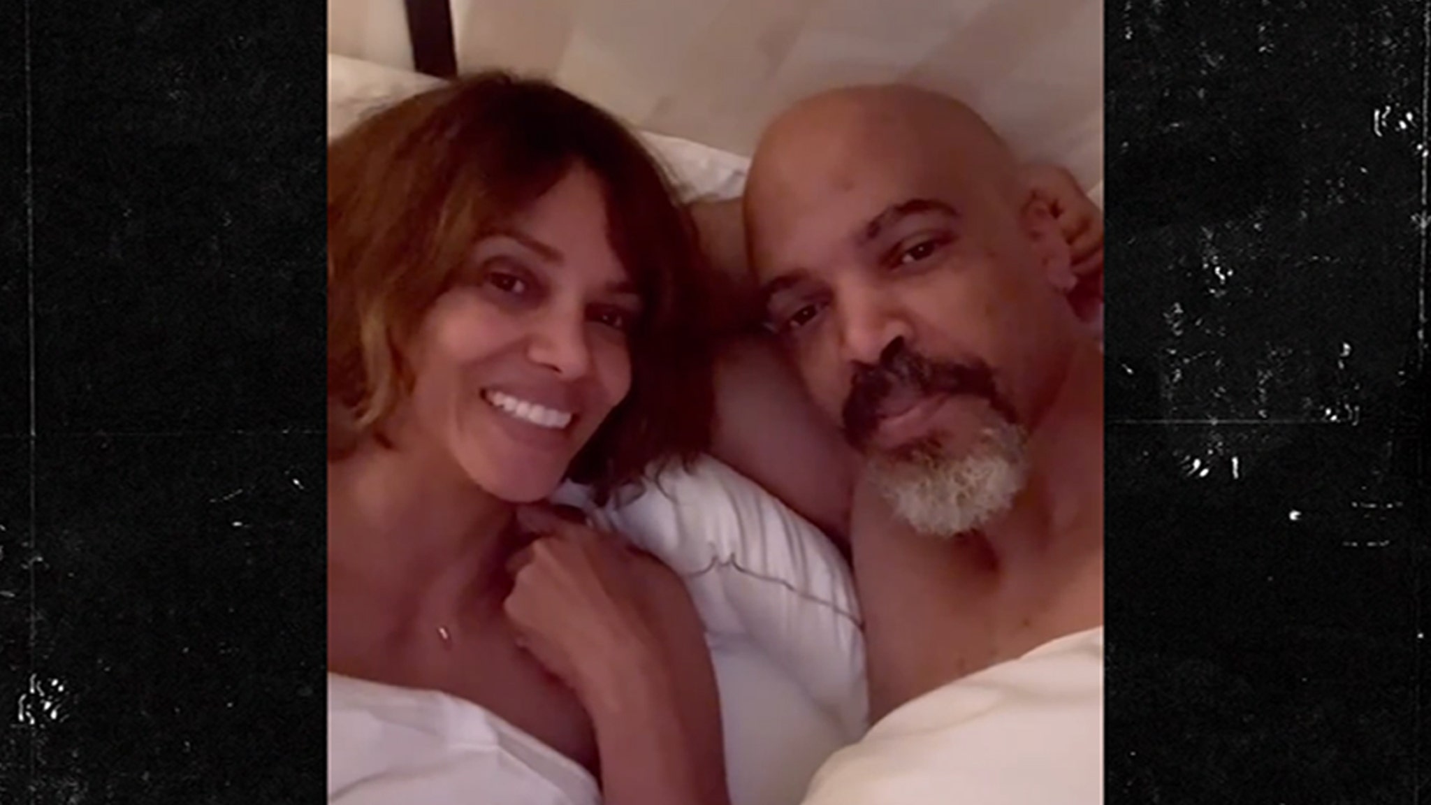 Halle Berry Snuggles up to Van Hunt in Bed for Mother's Day, Video Shows